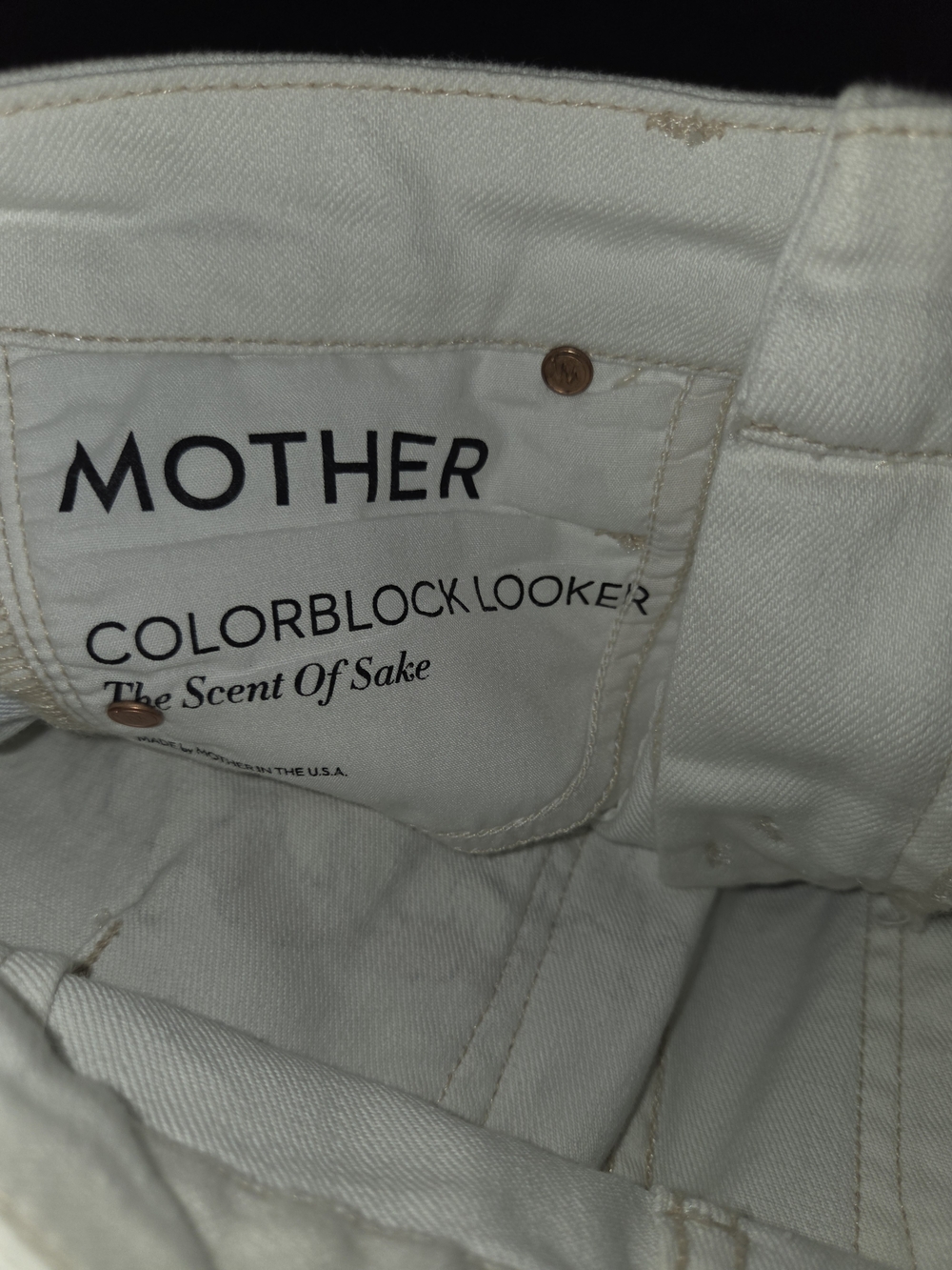 HTF Mother jeans colorblock Looker in  Scent of Sake 25 - Picture 10 of 14